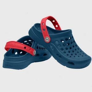 Joybees Harper Toddler Slip On Water Shoes Navy Pink ish Red Straps size 4 / 5